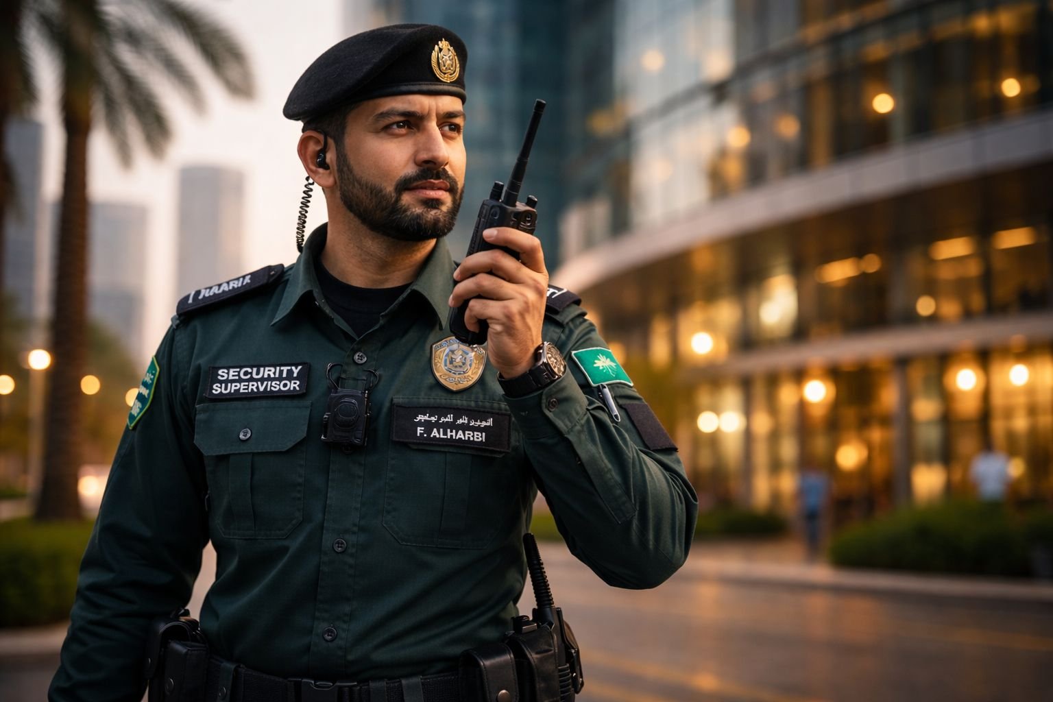 الإشراف الميداني والتفتيش على حارس الأمن