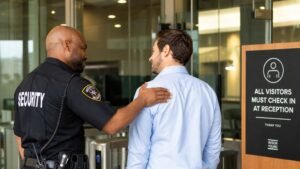legal touching by guards